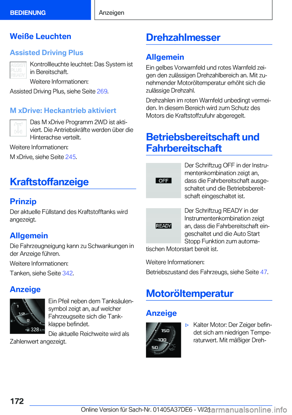 BMW M8 GRAN COUPE 2022  Betriebsanleitungen (in German) �W�e�i�