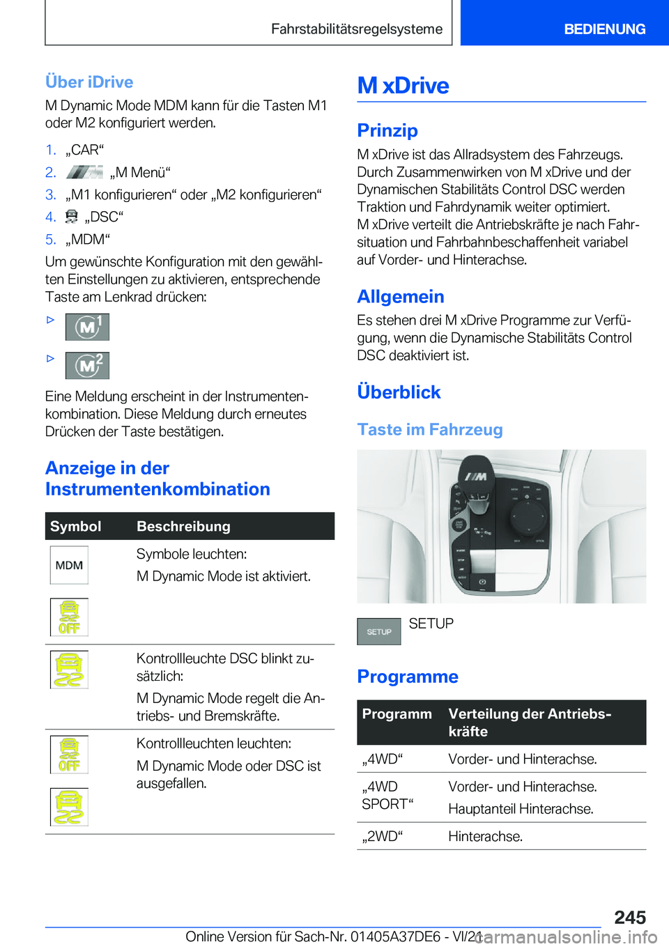 BMW M8 GRAN COUPE 2022  Betriebsanleitungen (in German) �