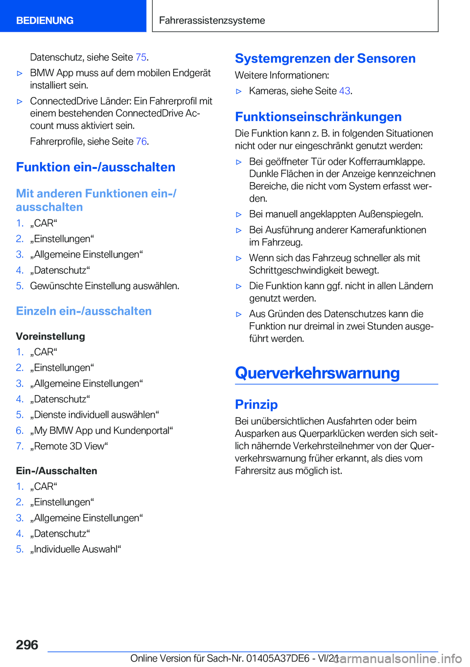 BMW M8 GRAN COUPE 2022  Betriebsanleitungen (in German) �D�a�t�e�n�s�c�h�u�t�z�,��s�i�e�h�e��S�e�i�t�e��7�5�.'x�B�M�W��A�p�p��m�u�s�s��a�u�f��d�e�m��m�o�b�i�l�e�n��E�n�d�g�e�r�