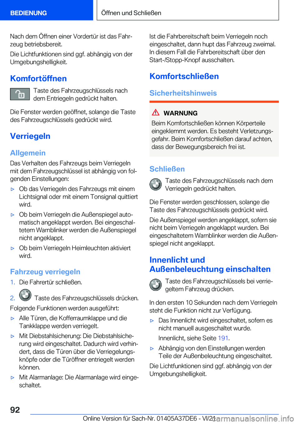 BMW M8 GRAN COUPE 2022  Betriebsanleitungen (in German) �N�a�c�h��d�e�m��