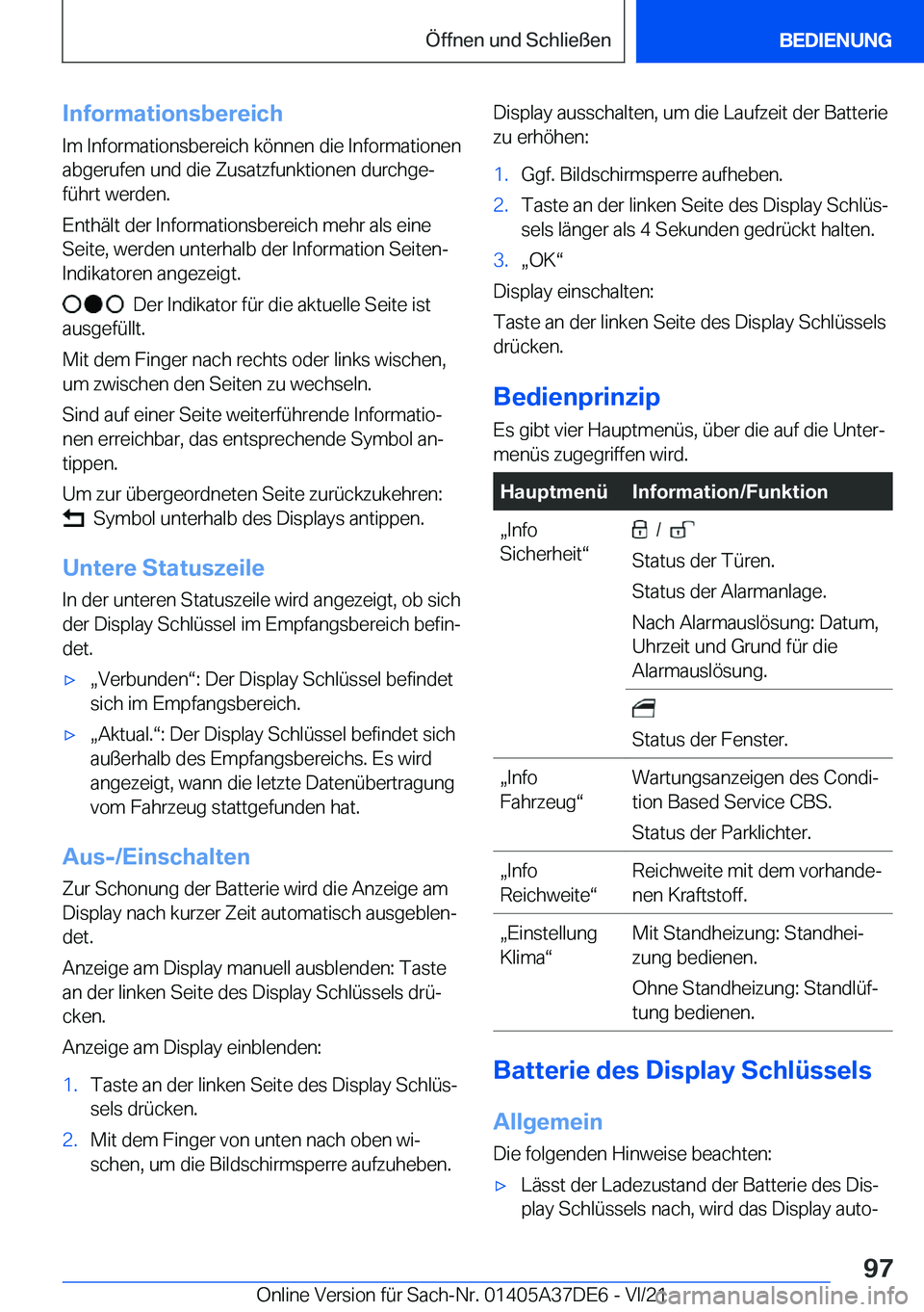 BMW M8 GRAN COUPE 2022  Betriebsanleitungen (in German) �I�n�f�o�r�m�a�t�i�o�n�s�b�e�r�e�i�c�h�I�m��I�n�f�o�r�m�a�t�i�o�n�s�b�e�r�e�i�c�h��k�