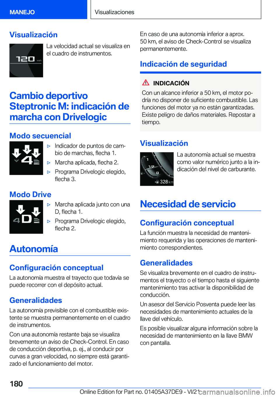 BMW M8 GRAN COUPE 2022  Manuales de Empleo (in Spanish) �V�i�s�u�a�l�i�z�a�c�i�