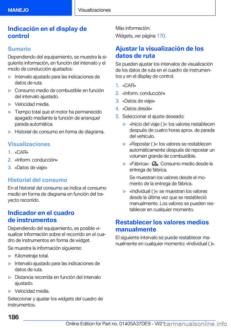 BMW M8 GRAN COUPE 2022  Manuales de Empleo (in Spanish) �I�n�d�i�c�a�c�i�