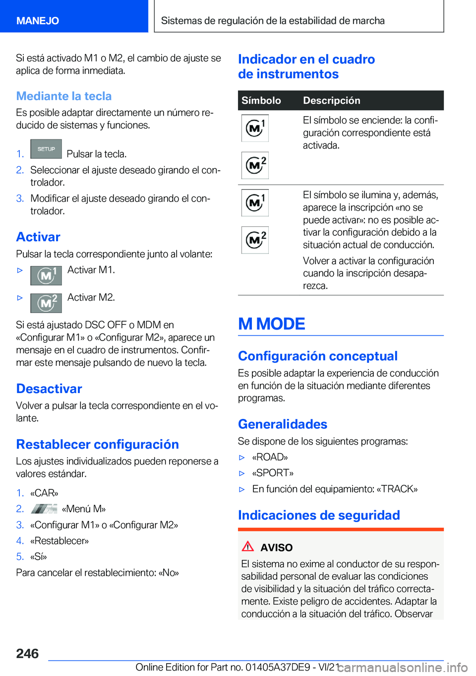 BMW M8 GRAN COUPE 2022  Manuales de Empleo (in Spanish) �S�i��e�s�t�