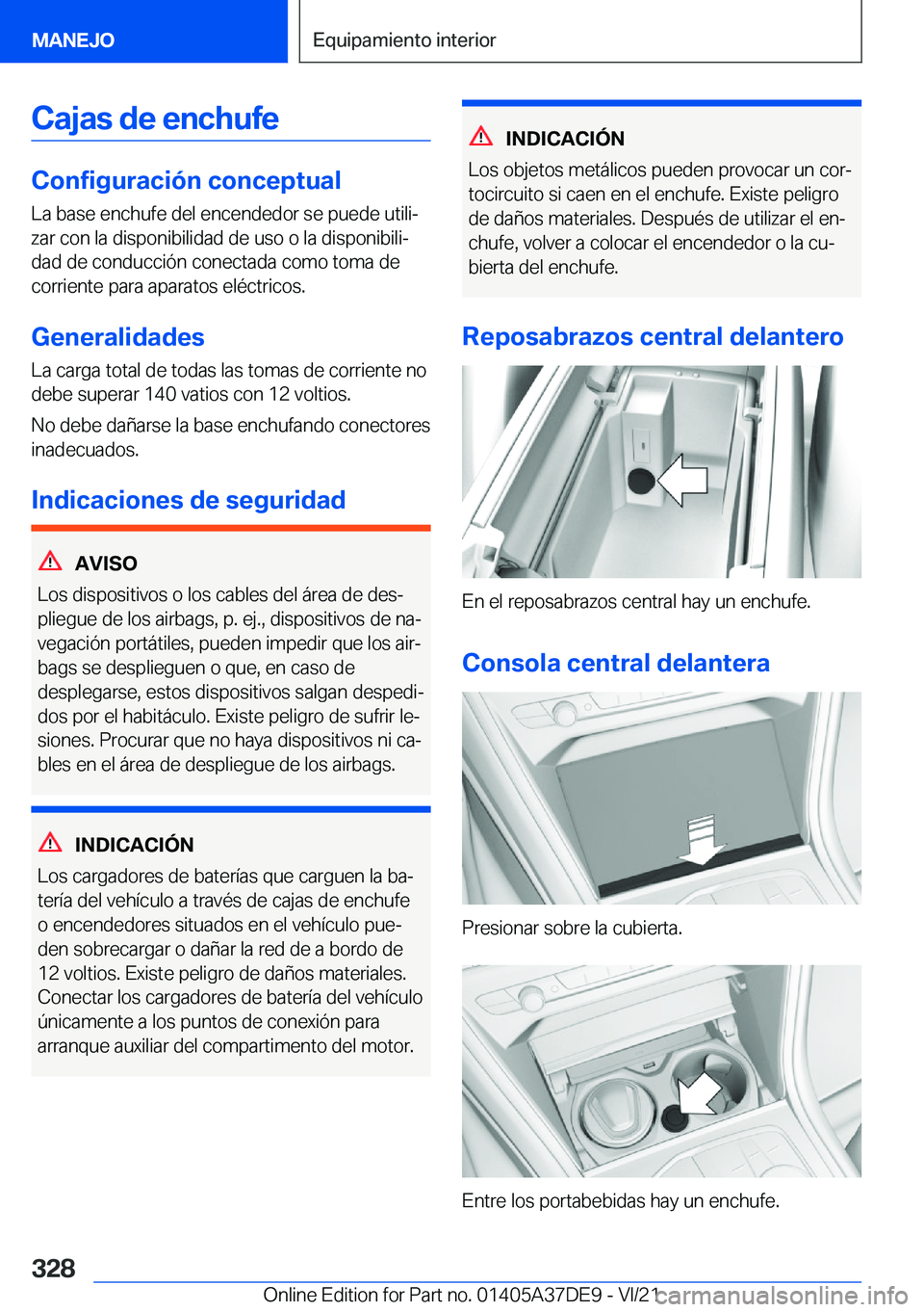 BMW M8 GRAN COUPE 2022  Manuales de Empleo (in Spanish) �C�a�j�a�s��d�e��e�n�c�h�u�f�e
�C�o�n�f�i�g�u�r�a�c�i�