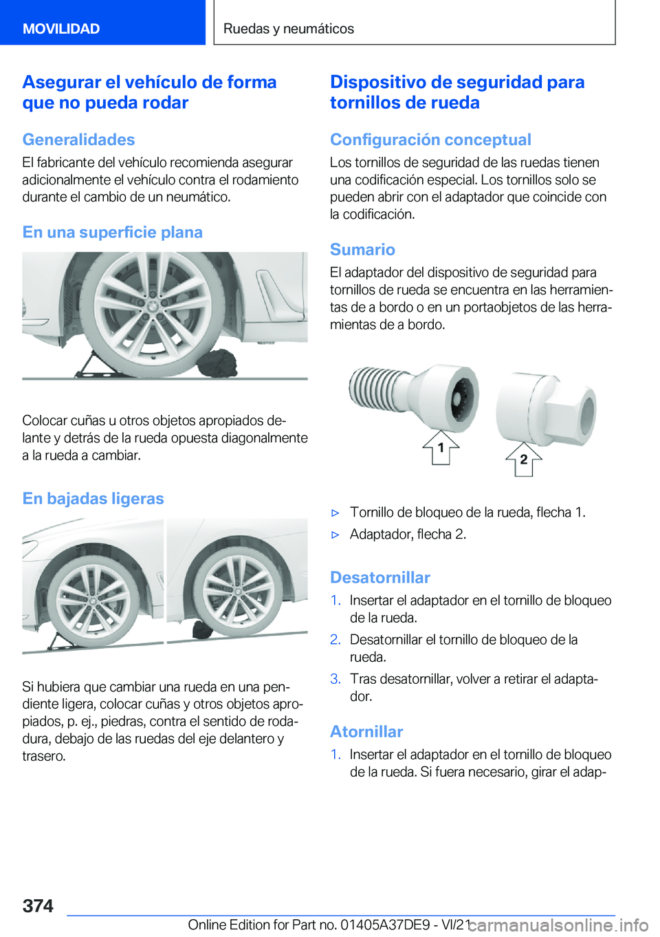 BMW M8 GRAN COUPE 2022  Manuales de Empleo (in Spanish) �A�s�e�g�u�r�a�r��e�l��v�e�h�