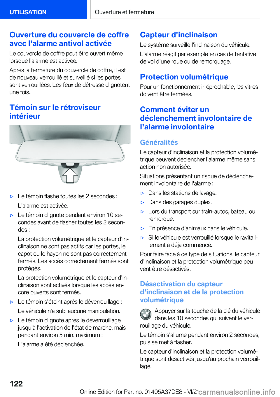 BMW M8 GRAN COUPE 2022  Notices Demploi (in French) �O�u�v�e�r�t�u�r�e��d�u��c�o�u�v�e�r�c�l�e��d�e��c�o�f�f�r�e
�a�v�e�c��l�'�a�l�a�r�m�e��a�n�t�i�v�o�l��a�c�t�i�v�é�e
�L�e��c�o�u�v�e�r�c�l�e��d�e��c�o�f�f�r�e��p�e�u�t��ê�t�r�e��o�u