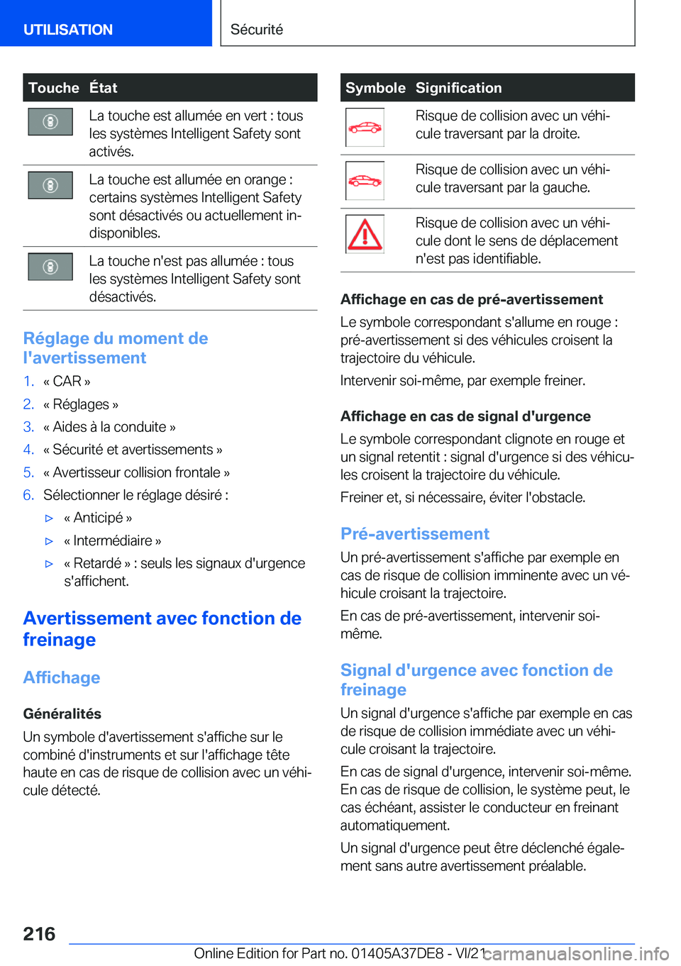 BMW M8 GRAN COUPE 2022  Notices Demploi (in French) �T�o�u�c�h�e�