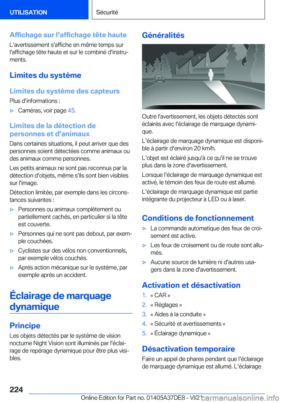 BMW M8 GRAN COUPE 2022  Notices Demploi (in French) �A�f�f�i�c�h�a�g�e��s�u�r��l�'�a�f�f�i�c�h�a�g�e��t�ê�t�e��h�a�u�t�e
�L�'�a�v�e�r�t�i�s�s�e�m�e�n�t��s�'�a�f�f�i�c�h�e��e�n��m�ê�m�e��t�e�m�p�s��s�u�r �l�'�a�f�f�i�c�h�a�g�e
