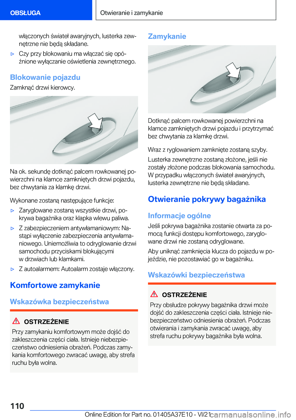 BMW M8 GRAN COUPE 2022  Instrukcja obsługi (in Polish) �w�ł�