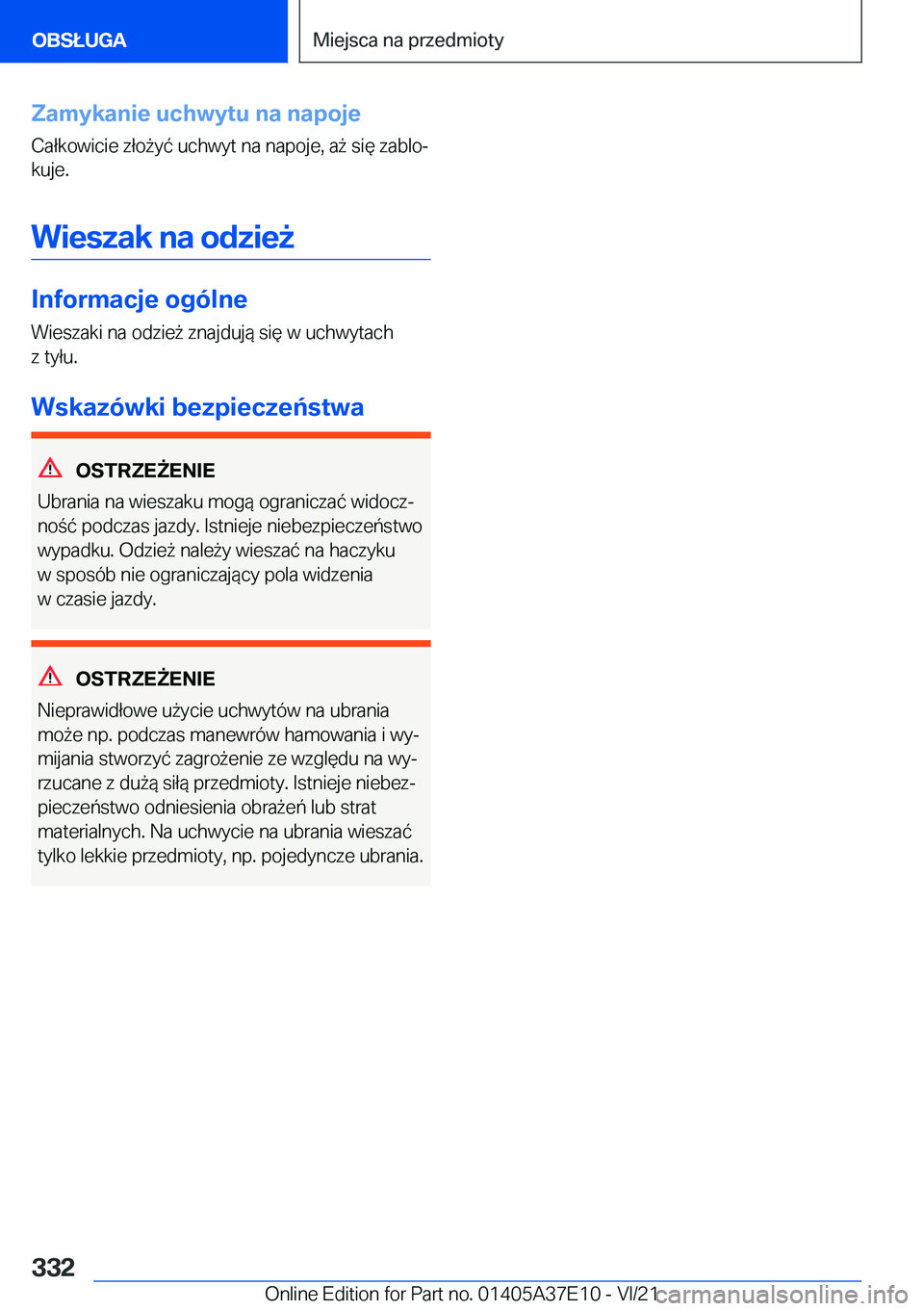 BMW M8 GRAN COUPE 2022  Instrukcja obsługi (in Polish) �Z�a�m�y�k�a�n�i�e��u�c�h�w�y�t�u��n�a��n�a�p�o�j�e�C�a�ł�k�o�w�i�c�i�e��z�ł�o9�y�