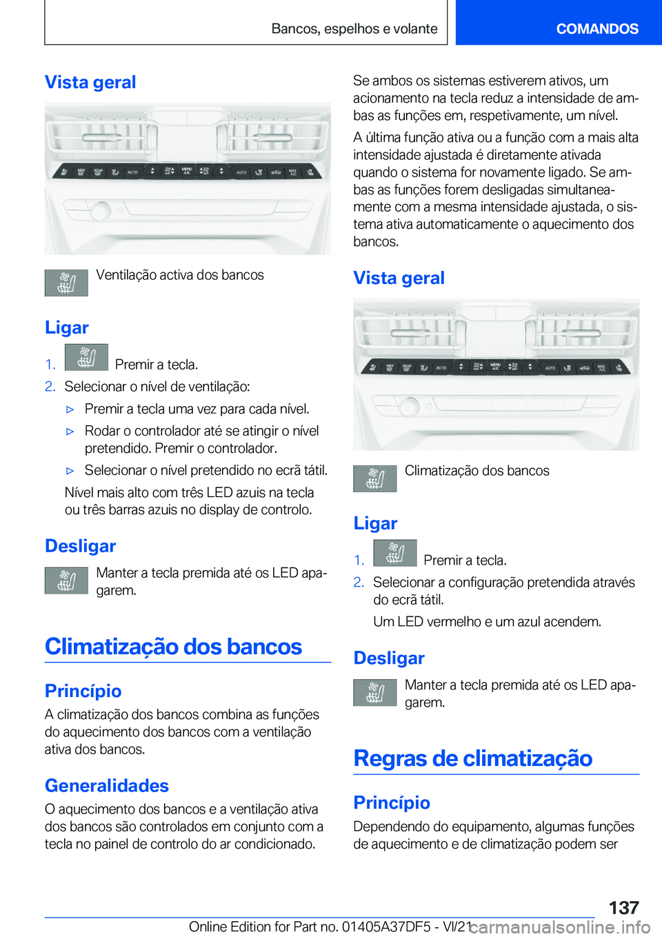 BMW M8 GRAN COUPE 2022  Manual do condutor (in Portuguese) �V�i�s�t�a��g�e�r�a�l
�V�e�n�t�i�l�a�