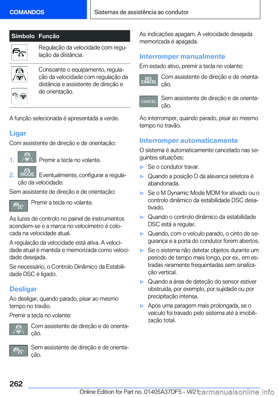 BMW M8 GRAN COUPE 2022  Manual do condutor (in Portuguese) �S�