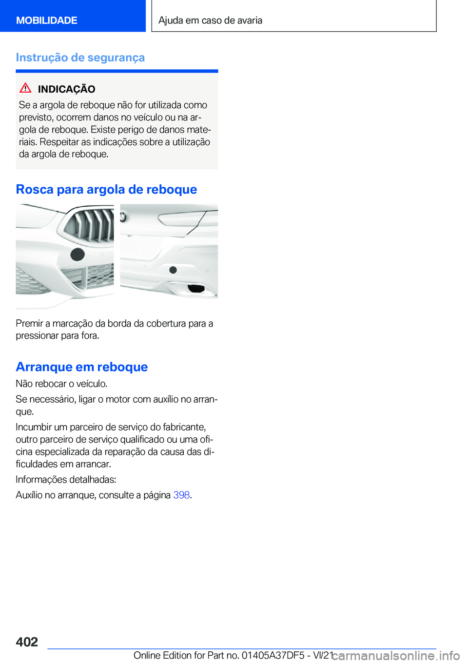 BMW M8 GRAN COUPE 2022  Manual do condutor (in Portuguese) �I�n�s�t�r�u�