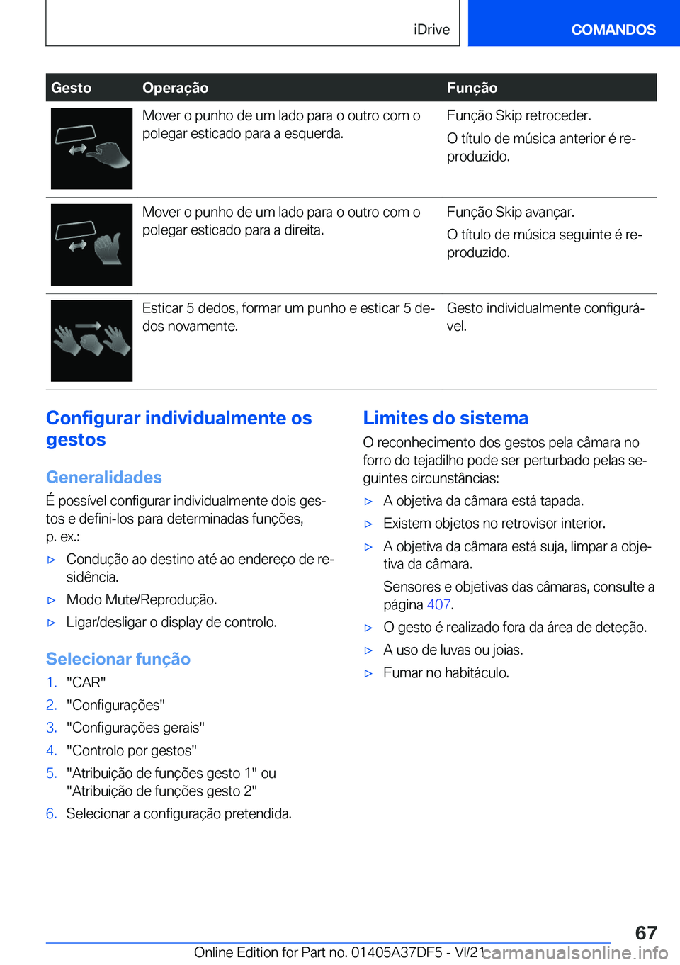 BMW M8 GRAN COUPE 2022  Manual do condutor (in Portuguese) �G�e�s�t�o�O�p�e�r�a�