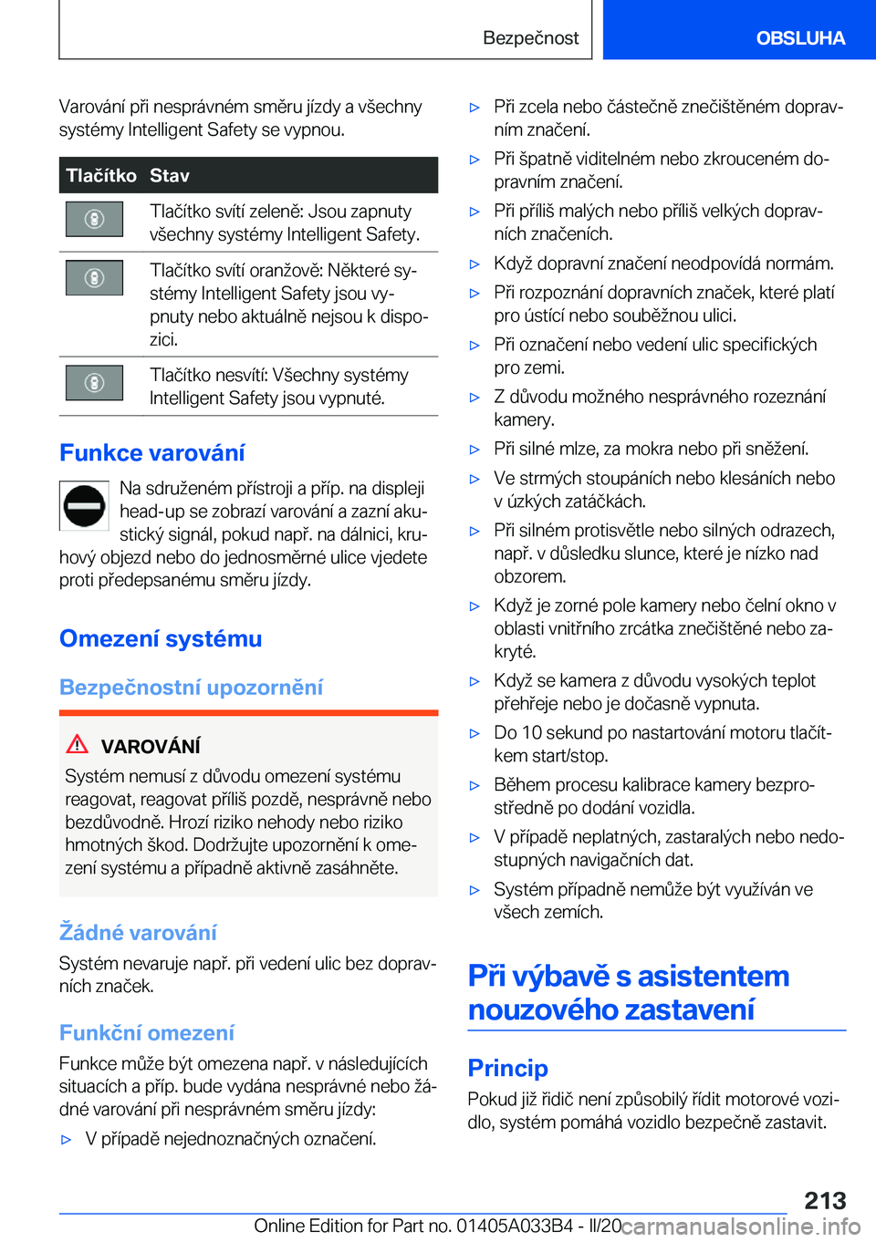 BMW M8 GRAN COUPE 2020  Návod na použití (in Czech) �V�a�r�o�v�
