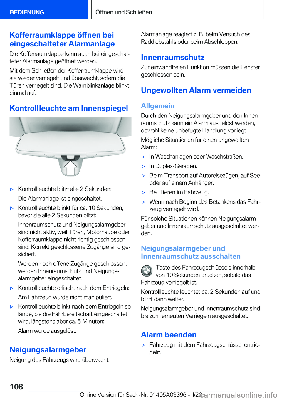 BMW M8 GRAN COUPE 2020  Betriebsanleitungen (in German) �K�o�f�f�e�r�r�a�u�m�k�l�a�p�p�e��