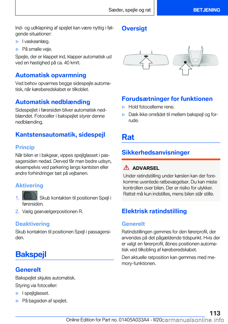BMW M8 GRAN COUPE 2020  InstruktionsbØger (in Danish) �I�n�d�-��o�g��u�d�k�l�a�p�n�i�n�g��a�f��s�p�e�j�l�e�t��k�a�n��v�æ�r�e��n�y�t�t�i�g��i��f�