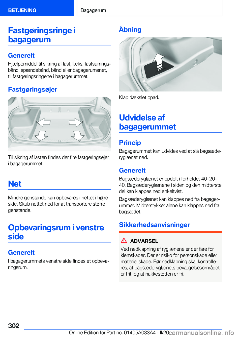 BMW M8 GRAN COUPE 2020  InstruktionsbØger (in Danish) �F�a�s�t�g�