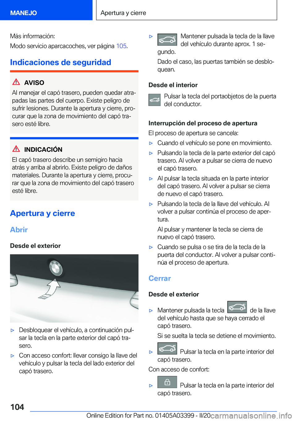 BMW M8 GRAN COUPE 2020  Manuales de Empleo (in Spanish) �M�