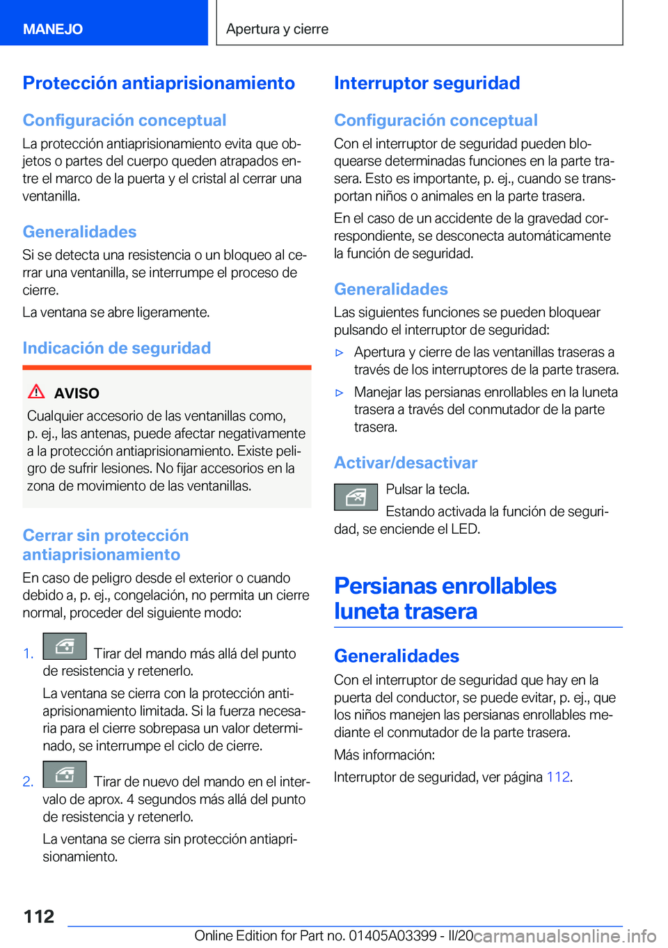 BMW M8 GRAN COUPE 2020  Manuales de Empleo (in Spanish) �P�r�o�t�e�c�c�i�