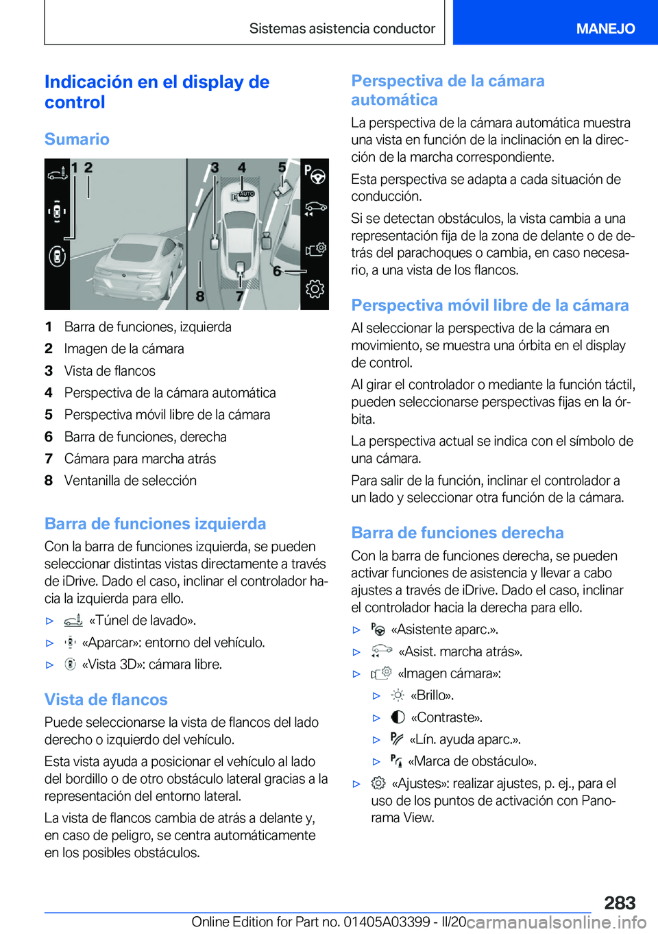 BMW M8 GRAN COUPE 2020  Manuales de Empleo (in Spanish) �I�n�d�i�c�a�c�i�