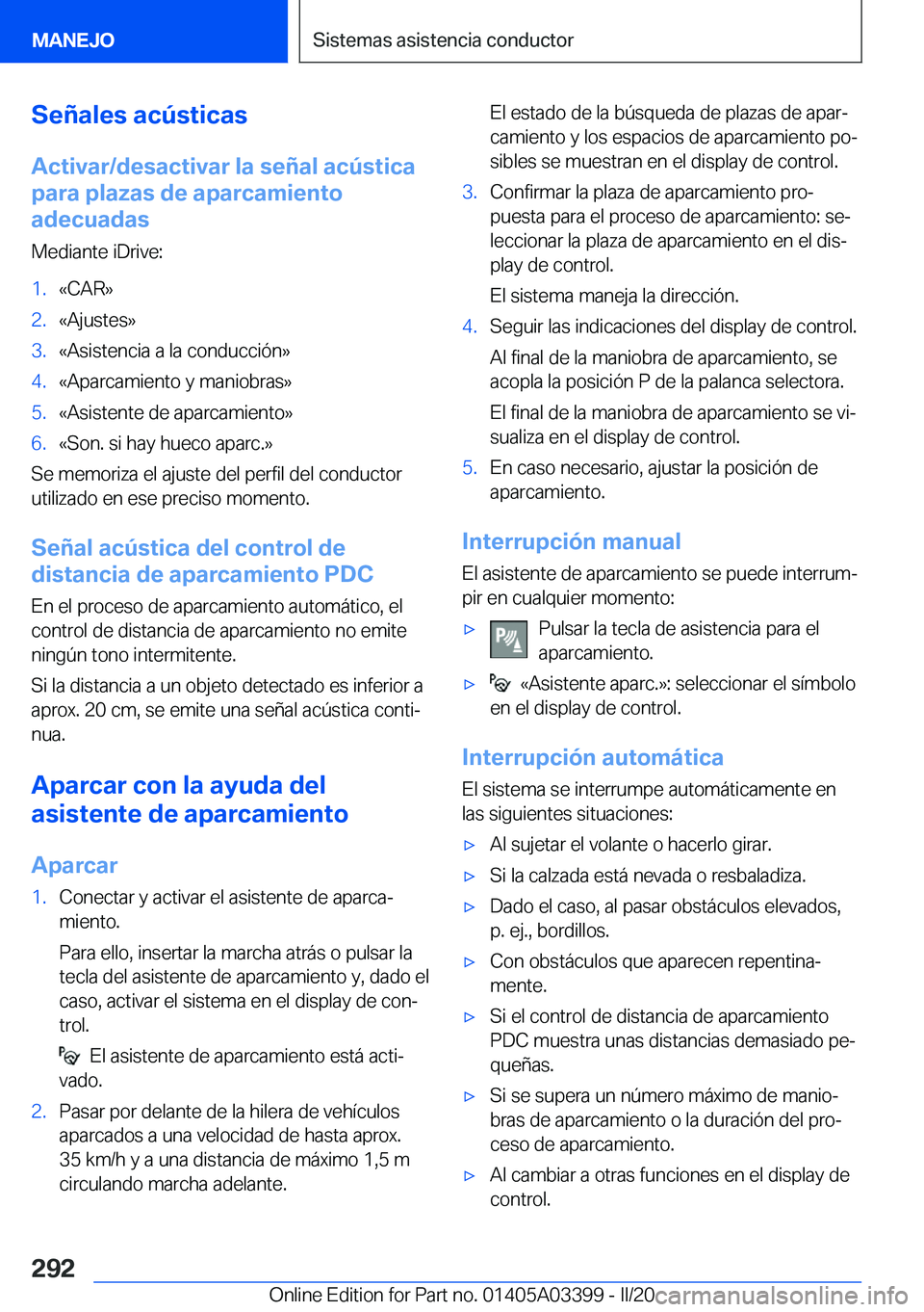 BMW M8 GRAN COUPE 2020  Manuales de Empleo (in Spanish) �S�e�