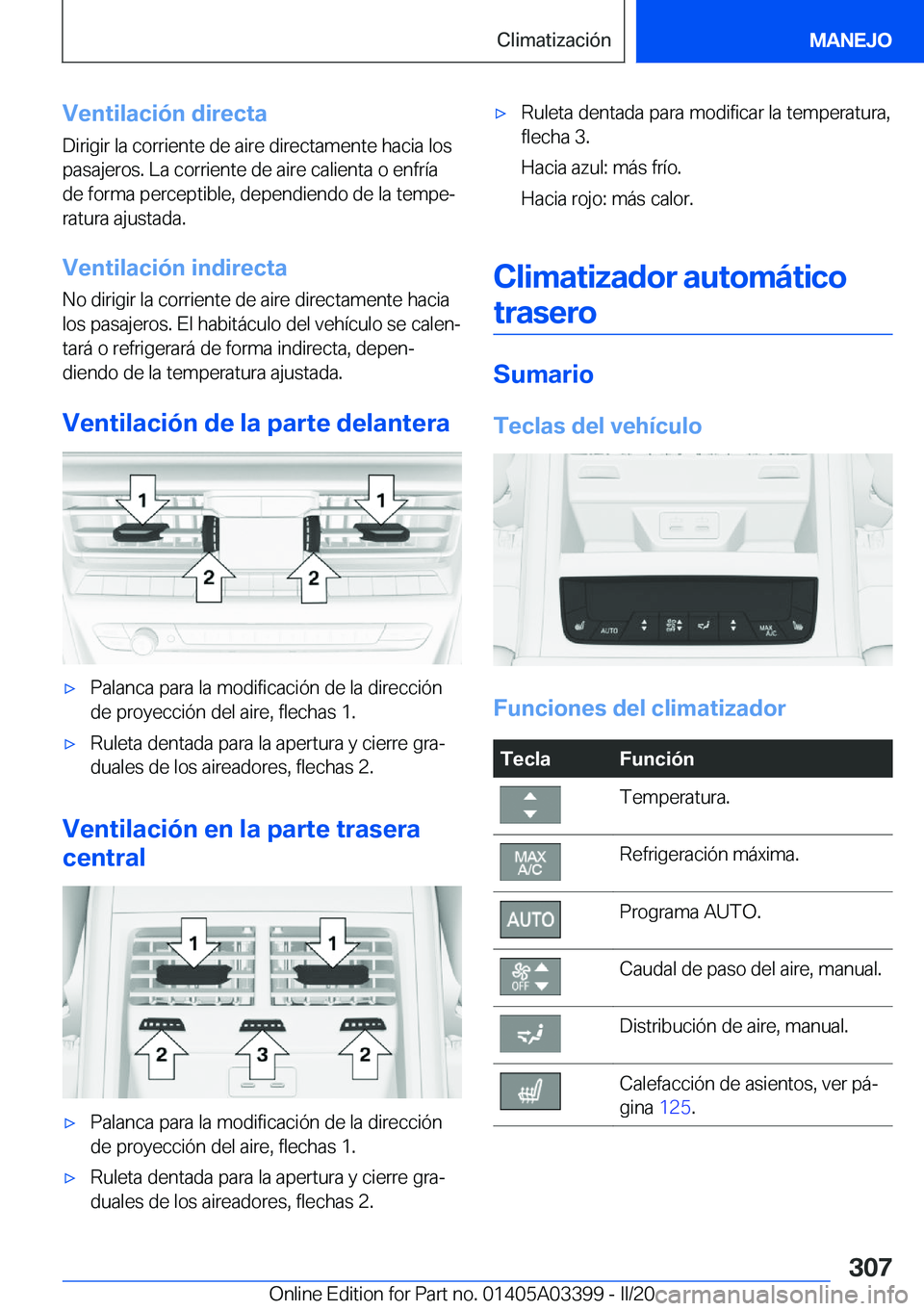 BMW M8 GRAN COUPE 2020  Manuales de Empleo (in Spanish) �V�e�n�t�i�l�a�c�i�