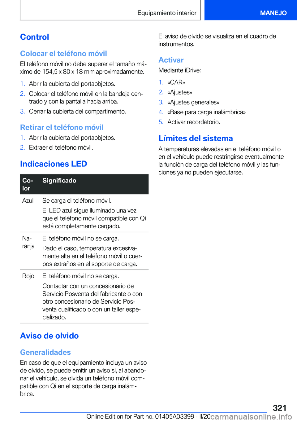 BMW M8 GRAN COUPE 2020  Manuales de Empleo (in Spanish) �C�o�n�t�r�o�l
�C�o�l�o�c�a�r��e�l��t�e�l�