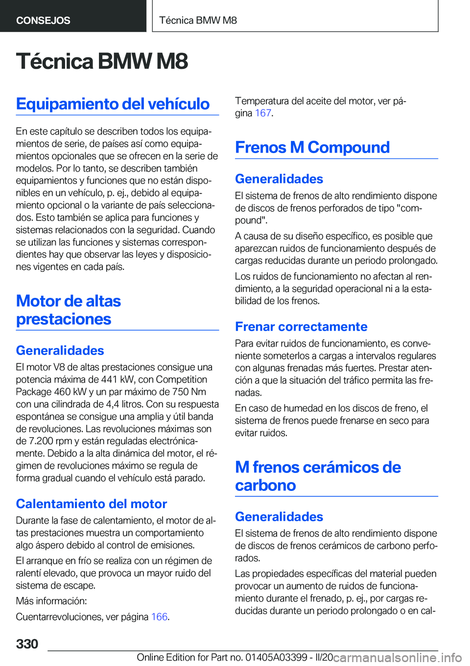 BMW M8 GRAN COUPE 2020  Manuales de Empleo (in Spanish) �T�