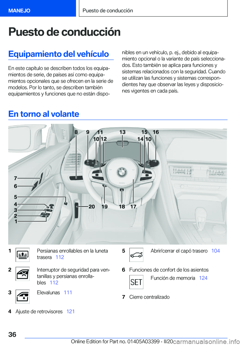 BMW M8 GRAN COUPE 2020  Manuales de Empleo (in Spanish) �P�u�e�s�t�o��d�e��c�o�n�d�u�c�c�i�