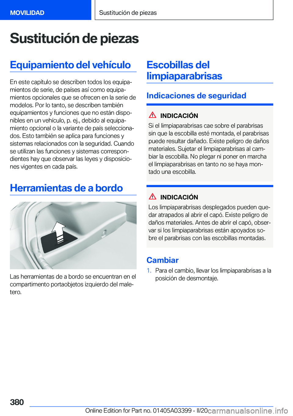 BMW M8 GRAN COUPE 2020  Manuales de Empleo (in Spanish) �S�u�s�t�i�t�u�c�i�