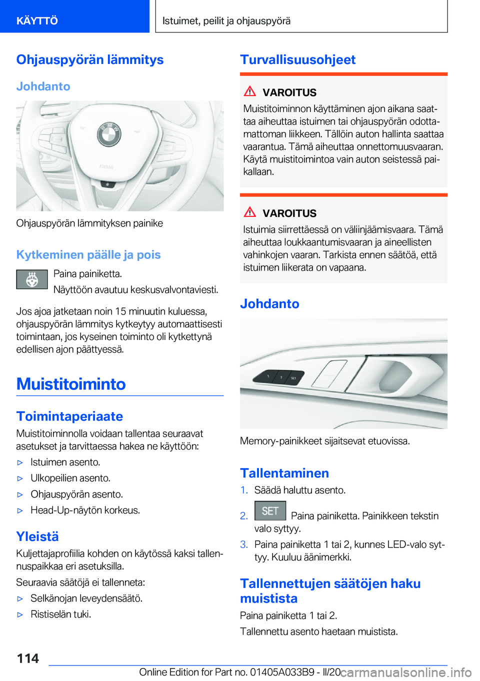BMW M8 GRAN COUPE 2020  Omistajan Käsikirja (in Finnish) �O�h�j�a�u�s�p�y�