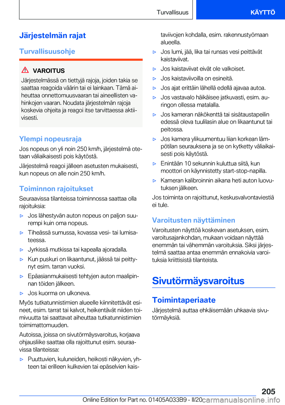BMW M8 GRAN COUPE 2020  Omistajan Käsikirja (in Finnish) �J�