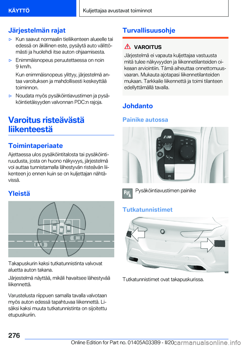 BMW M8 GRAN COUPE 2020  Omistajan Käsikirja (in Finnish) �J�