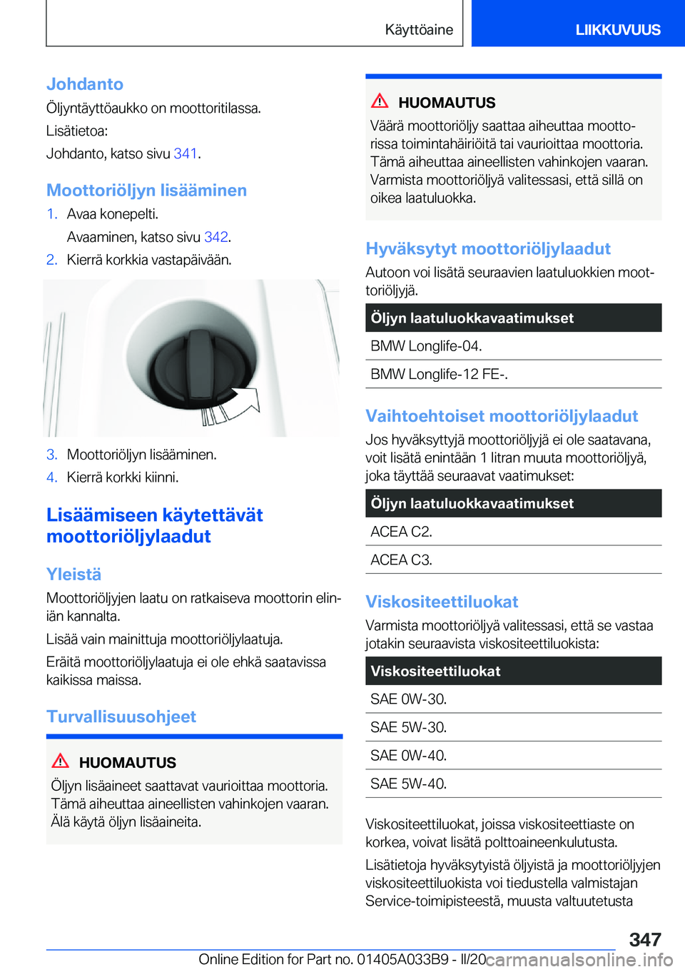 BMW M8 GRAN COUPE 2020  Omistajan Käsikirja (in Finnish) �J�o�h�d�a�n�t�o�