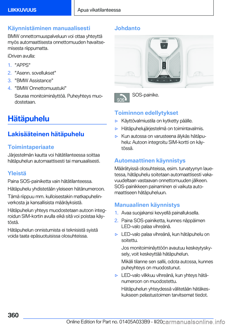 BMW M8 GRAN COUPE 2020  Omistajan Käsikirja (in Finnish) �K�