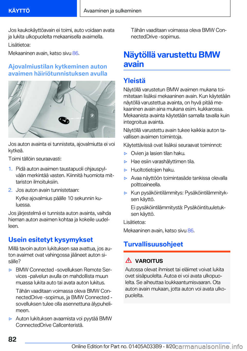 BMW M8 GRAN COUPE 2020  Omistajan Käsikirja (in Finnish) �J�o�s��k�a�u�k�o�k�