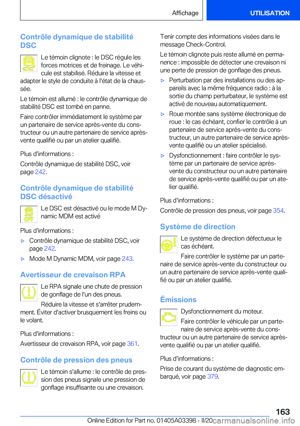 BMW M8 GRAN COUPE 2020  Notices Demploi (in French) �C�o�n�t�r�