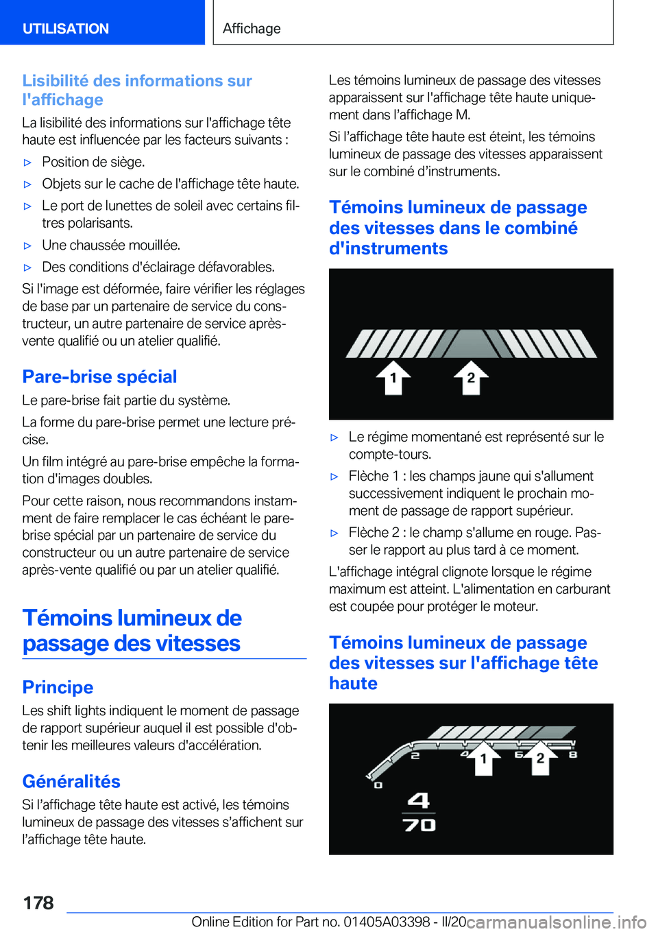 BMW M8 GRAN COUPE 2020  Notices Demploi (in French) �L�i�s�i�b�i�l�i�t�é��d�e�s��i�n�f�o�r�m�a�t�i�o�n�s��s�u�r
�l�'�a�f�f�i�c�h�a�g�e
�L�a��l�i�s�i�b�i�l�i�t�é��d�e�s��i�n�f�o�r�m�a�t�i�o�n�s��s�u�r��l�'�a�f�f�i�c�h�a�g�e��t�ê�t�e�