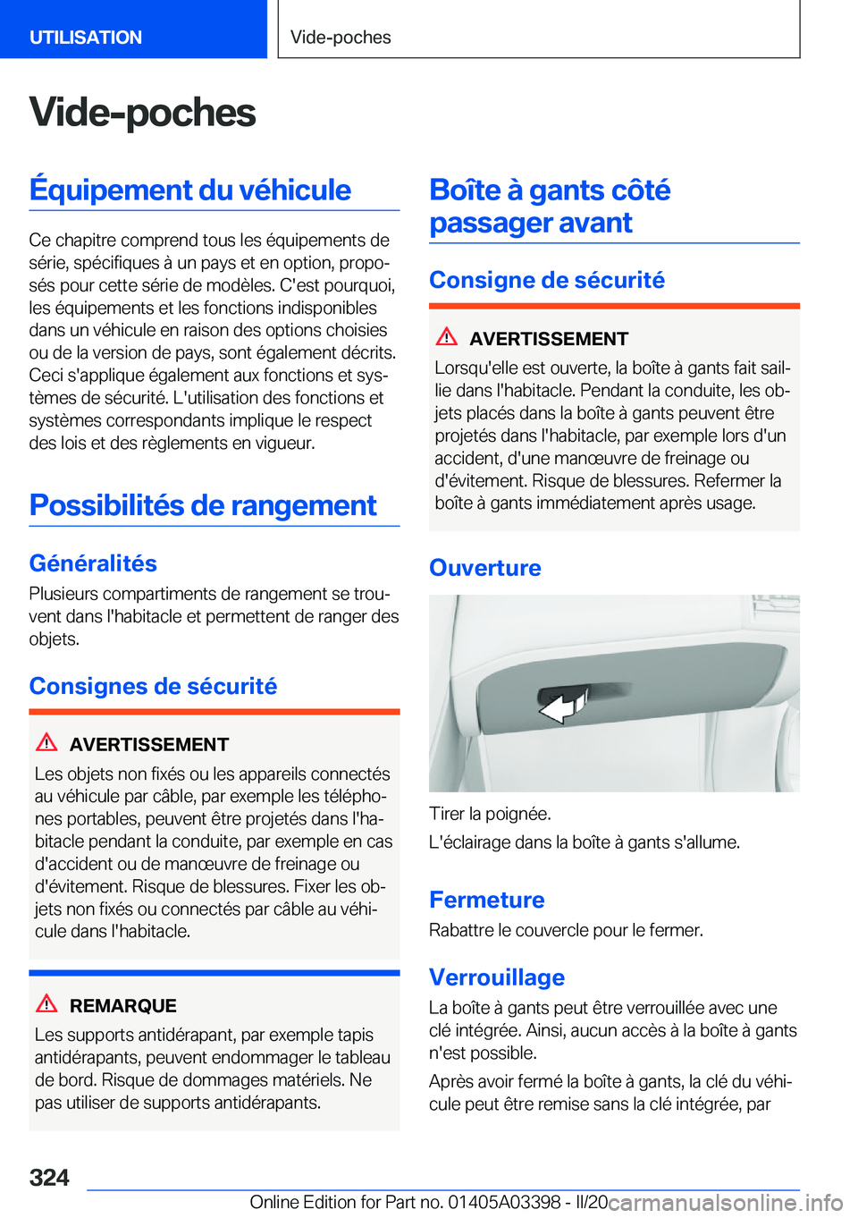 BMW M8 GRAN COUPE 2020  Notices Demploi (in French) �V�i�d�e�-�p�o�c�h�e�s�