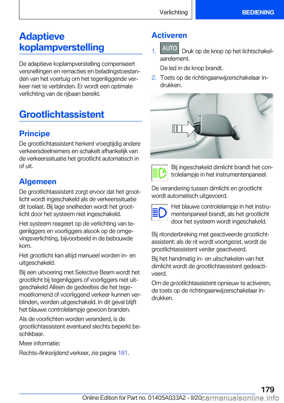 BMW M8 GRAN COUPE 2020  Instructieboekjes (in Dutch) �A�d�a�p�t�i�e�v�e�k�o�p�l�a�m�p�v�e�r�s�t�e�l�l�i�n�g
�D�e��a�d�a�p�t�i�e�v�e��k�o�p�l�a�m�p�v�e�r�s�t�e�l�l�i�n�g��c�o�m�p�e�n�s�e�e�r�t�v�e�r�s�n�e�l�l�i�n�g�e�n��e�n��r�e�m�a�c�t�i�e�s��e�n�