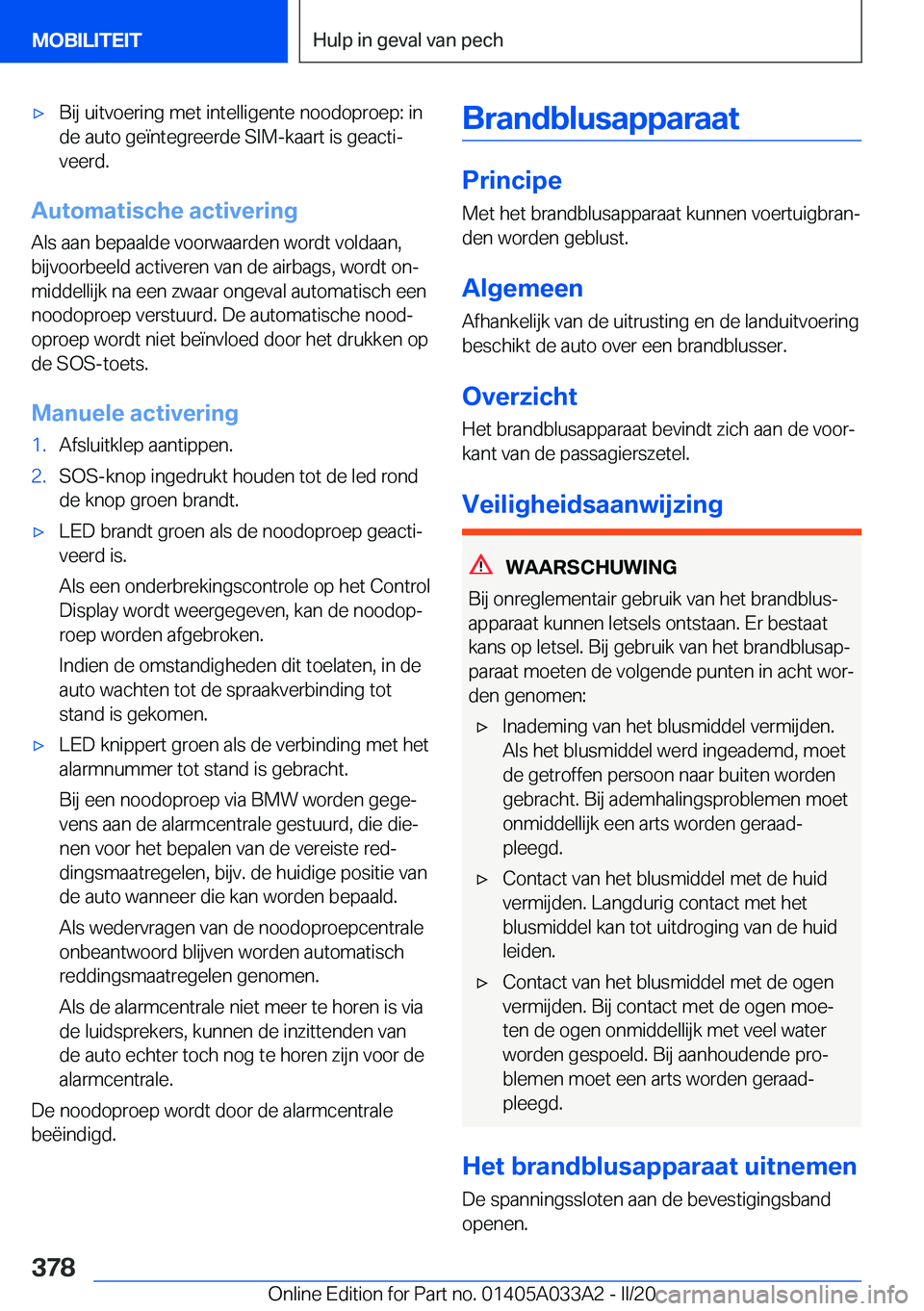 BMW M8 GRAN COUPE 2020  Instructieboekjes (in Dutch) 'x�B�i�j��u�i�t�v�o�e�r�i�n�g��m�e�t��i�n�t�e�l�l�i�g�e�n�t�e��n�o�o�d�o�p�r�o�e�p�:��i�n�d�e��a�u�t�o��g�e�
