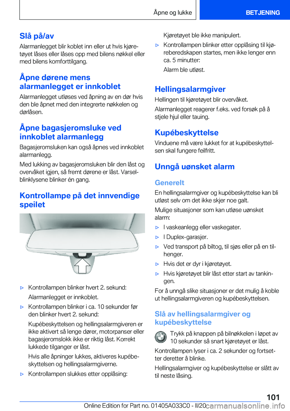 BMW M8 GRAN COUPE 2020  InstruksjonsbØker (in Norwegian) �S�l�å��p�å�/�a�v�A�l�a�r�m�a�n�l�e�g�g�e�t��b�l�i�r��k�o�b�l�e�t��i�n�n��e�l�l�e�r��u�t��h�v�i�s��k�j�