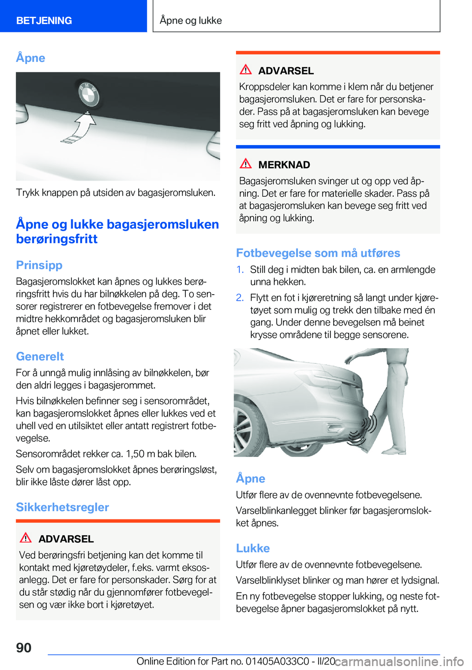BMW M8 GRAN COUPE 2020  InstruksjonsbØker (in Norwegian) �