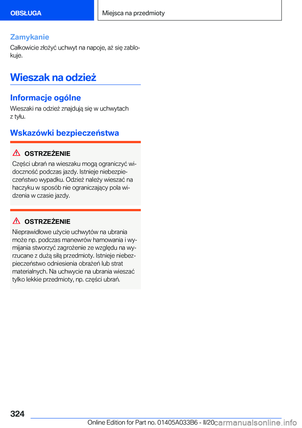 BMW M8 GRAN COUPE 2020  Instrukcja obsługi (in Polish) �Z�a�m�y�k�a�n�i�e
�C�a�ł�k�o�w�i�c�i�e��z�ł�o9�y�