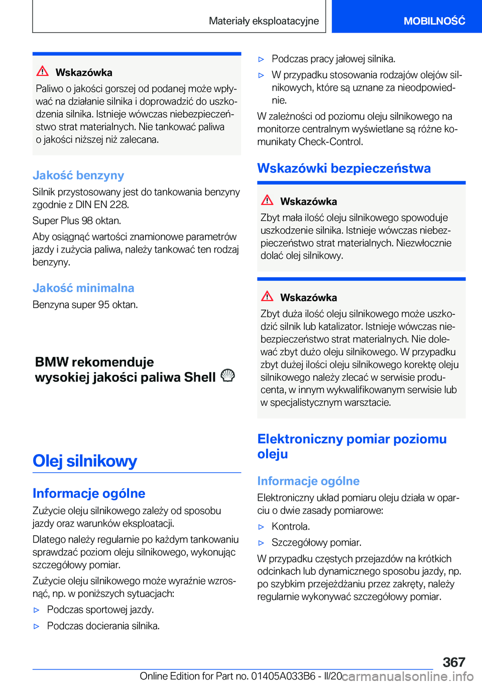 BMW M8 GRAN COUPE 2020  Instrukcja obsługi (in Polish) �W�s�k�a�z�
