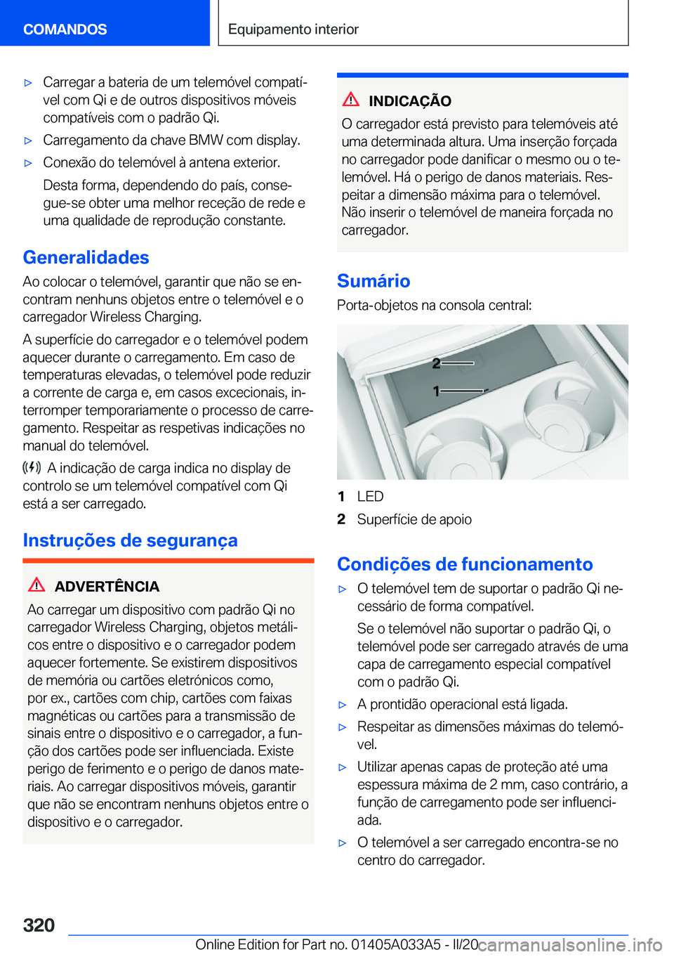 BMW M8 GRAN COUPE 2020  Manual do condutor (in Portuguese) 'x�C�a�r�r�e�g�a�r��a��b�a�t�e�r�i�a��d�e��u�m��t�e�l�e�m�ó�v�e�l��c�o�m�p�a�t�