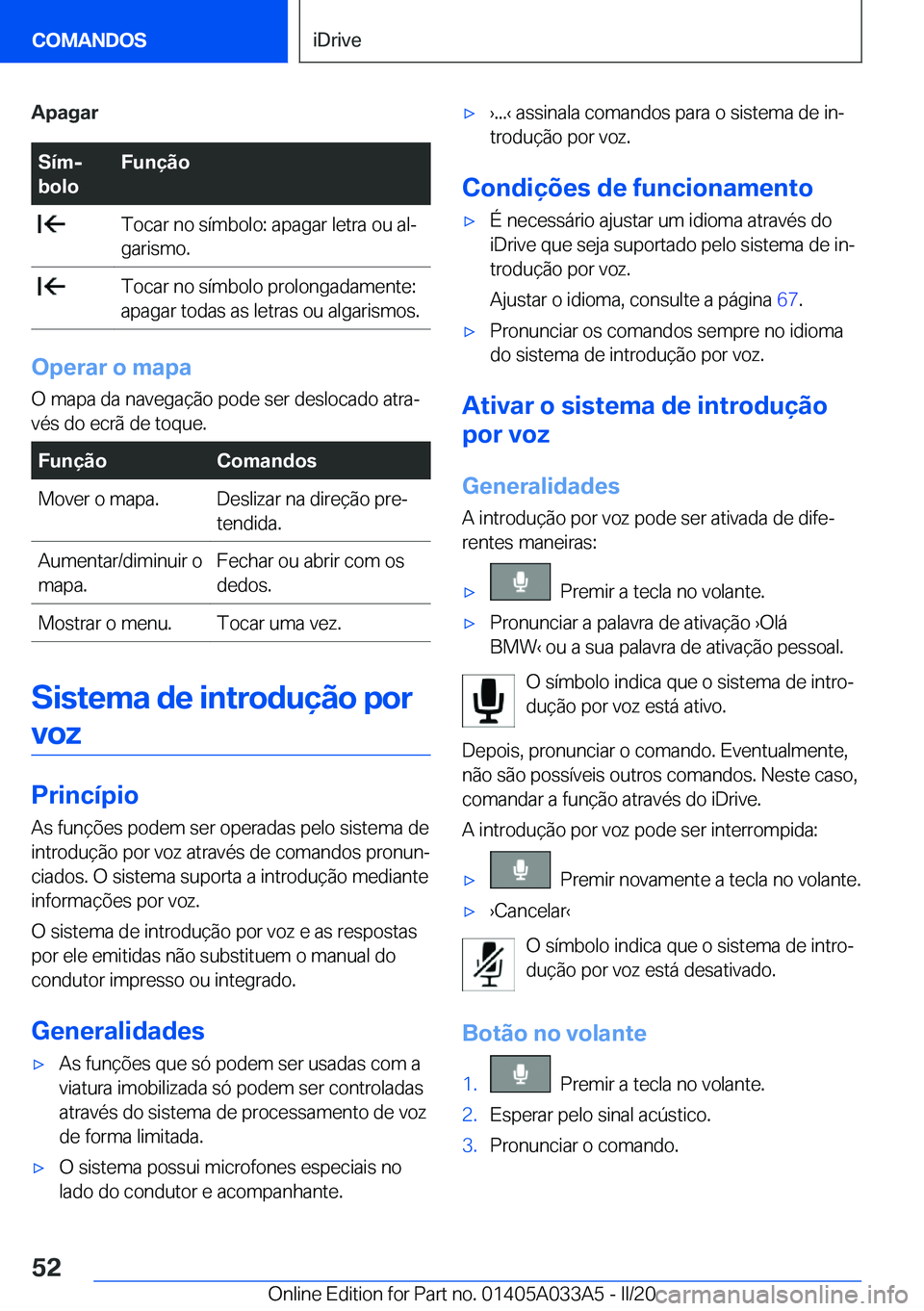 BMW M8 GRAN COUPE 2020  Manual do condutor (in Portuguese) �A�p�a�g�a�r�S�