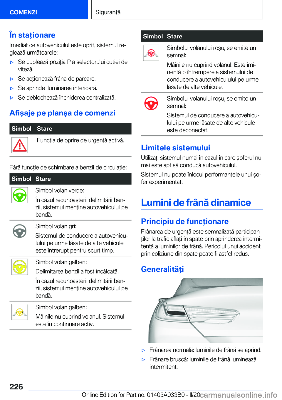 BMW M8 GRAN COUPE 2020  Ghiduri De Utilizare (in Romanian) �